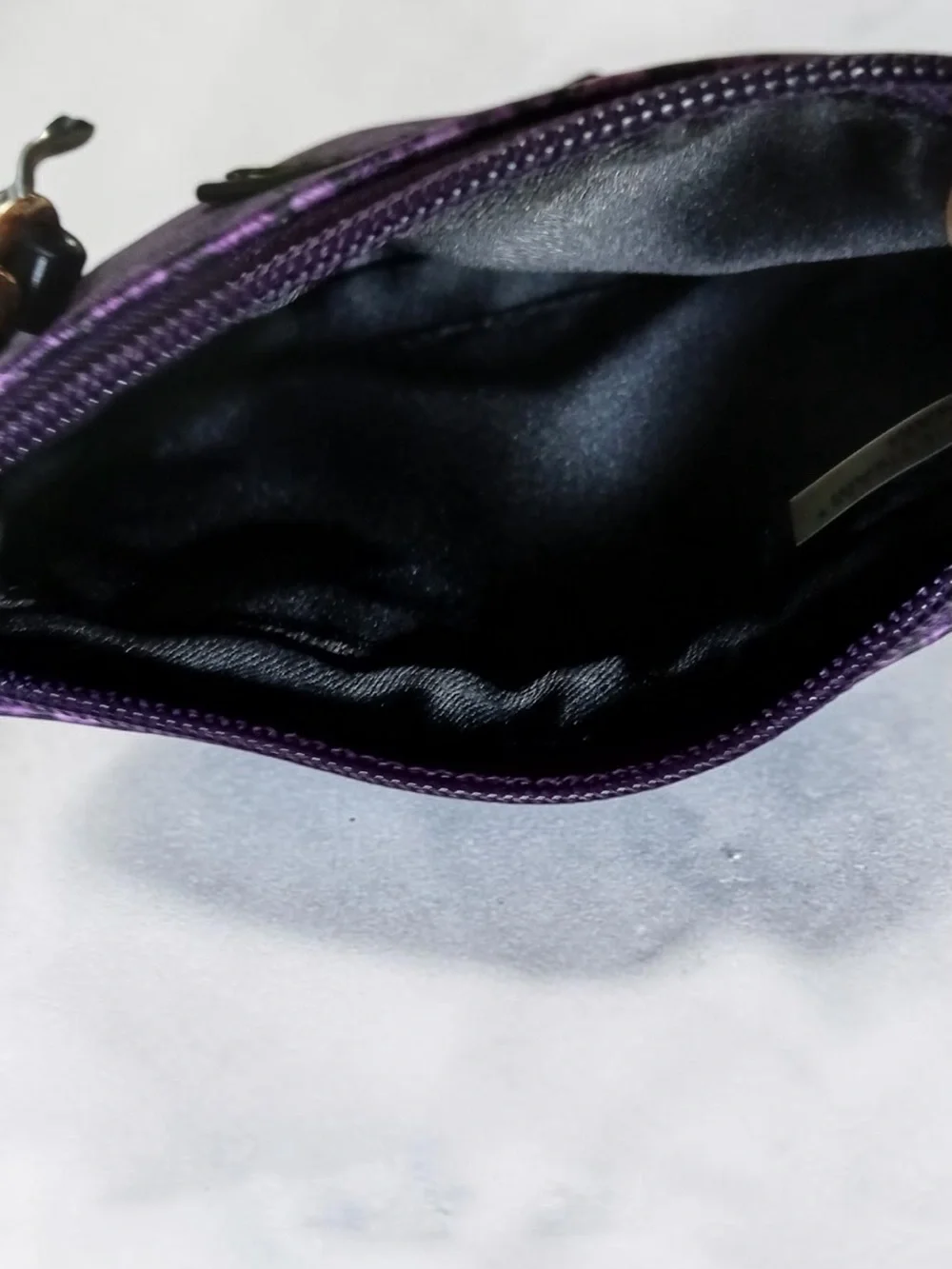 COACH Purple Sateen Reptile/ Snake Print Wristlet + HANG TAG - LIKE NEW!